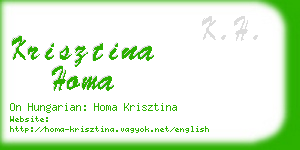 krisztina homa business card
